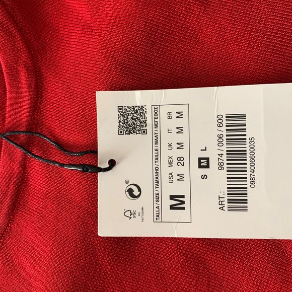 NWT ZARA knit sweater top with drawstring - Picture 7 of 8